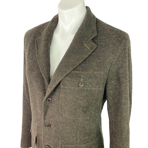 Ralph Lauren Soft Lightweight Herringbone Field Jacket Blazer Sz 4 XS - Picture 11 of 14